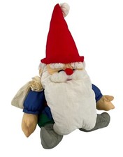 Christmas Plush Nylon Santa Claus Elf Stuffed Animal Parachute Material Vintage