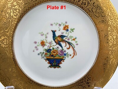 【廃盤】【希少】パークレーン　HUTSCHENREUTHER プレート2枚 Royal Bavarian Hutschenreuther Dinner Plates Set of 2 Bird of