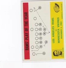 1964 PHILADELPHIA FOOTBALL LOS ANGELES RAMS PLAY #98 EXMT *60319