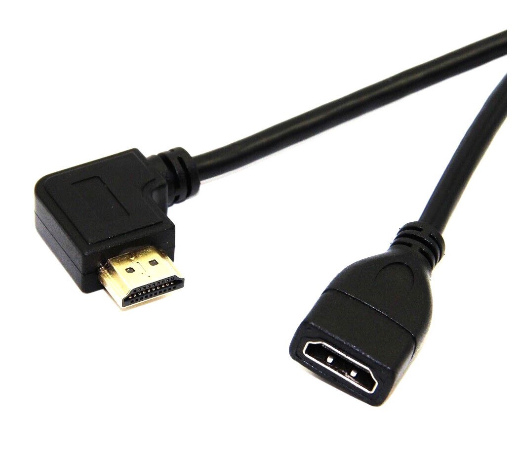 HDMI Extension Cable, HDMI 1.4 Male to Female 90 Degree Right Angle