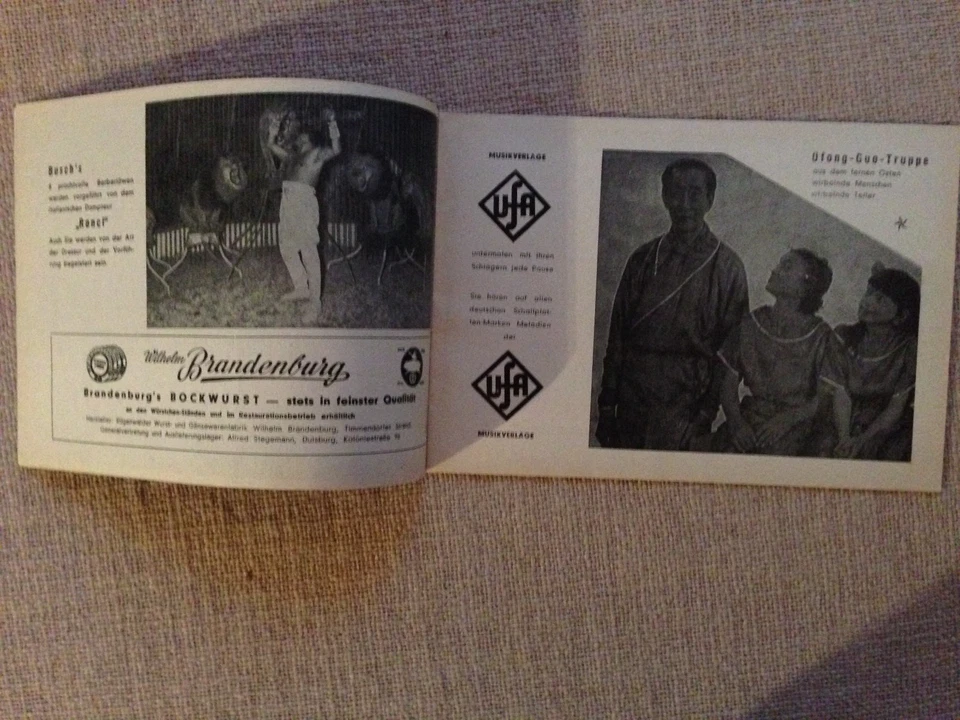 "Programm" Circus Carl Busch 1961 gut erhalten etwas nachgedunkelt selten - Bild 4 von 4