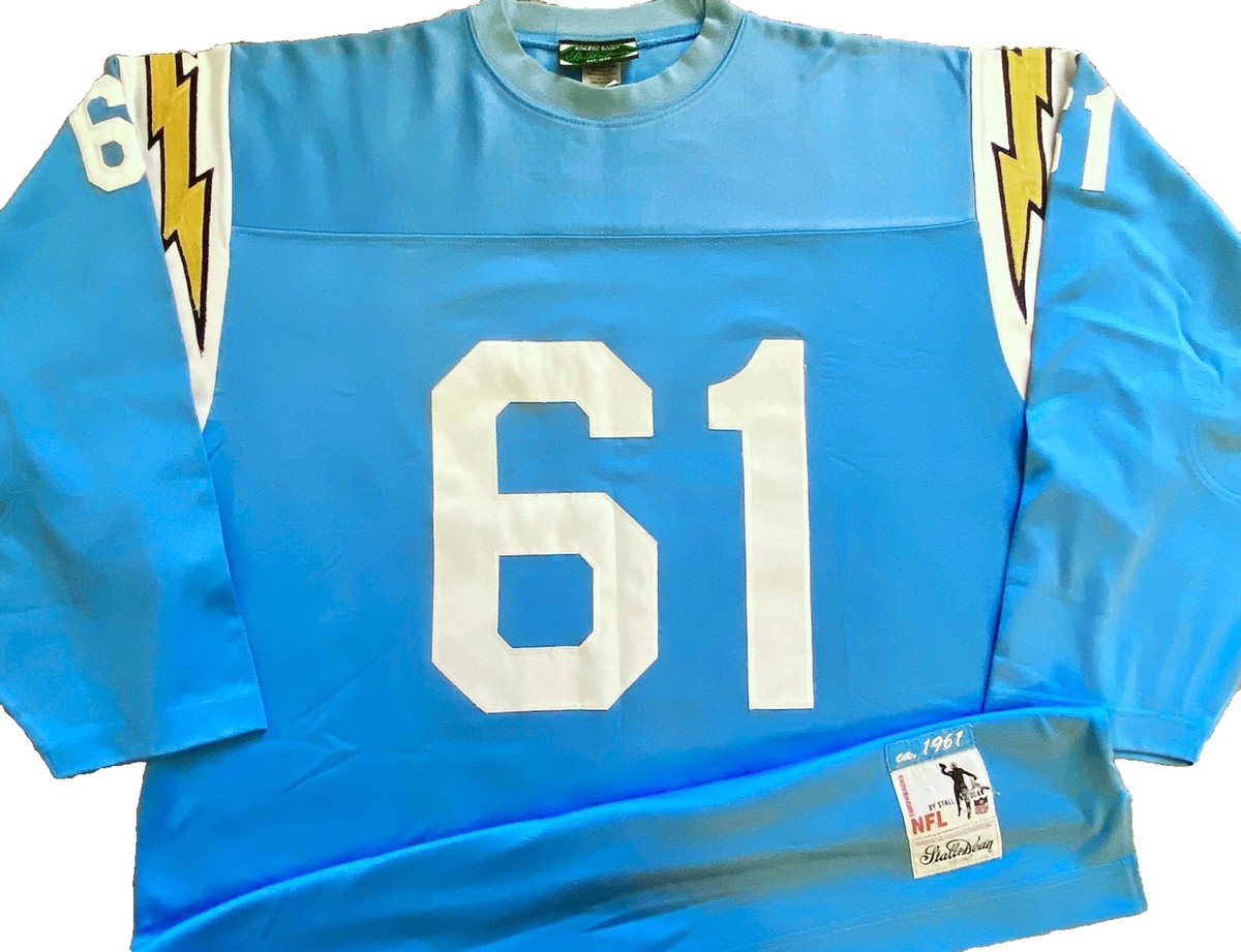 VINTAGE LOS ANGELES CHARGERS 1961 NFL STALL DEAN THROWBACK JERSEY XXL  SEWN!