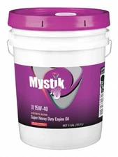 Mystik JT8 Synthetic Blend Super Heavy Duty Motor Oil 15W-40 Protection 5 Gallon