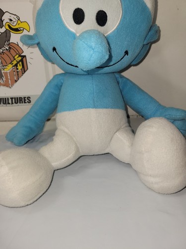 Nanco The Smurfs by Nanco Happy Smiling Smurf 13 Inch Tall Soft Plush Toy P3 - Picture 3 of 7