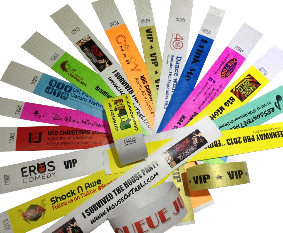 Printed wristbands hotsell for events