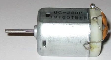 UC-280P 12VDC Electric Motor - Knurled Shaft - Filter Capacitor - Car DC Motor