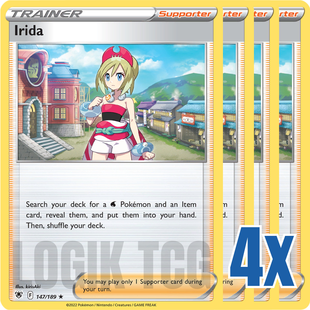 4x Irida 147/189 x4 - Astral Radiance - Pokemon TCG - Non Holo - Playset