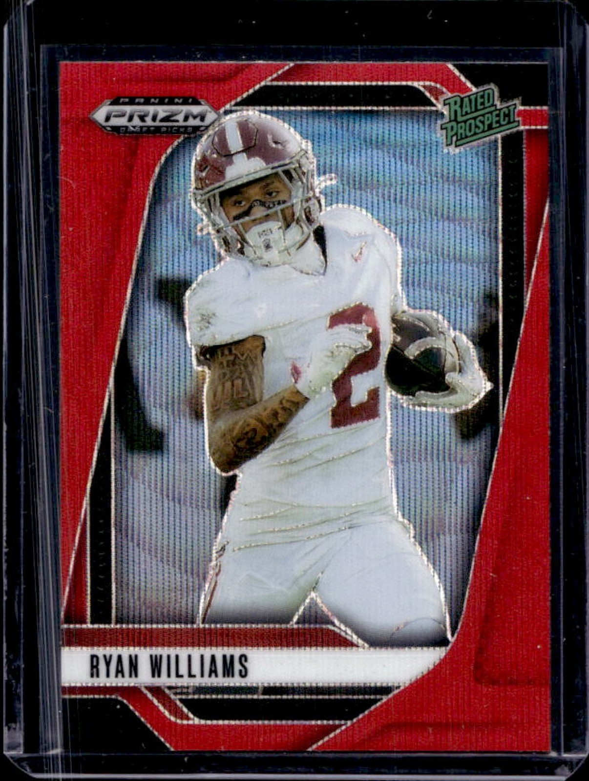 2025 Prizm Draft Picks Ryan Williams Ruby Wave #151 Crimson Tide
