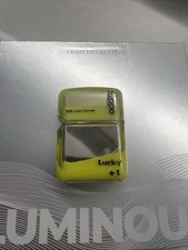 Zippo Windproof Lighter - Custom Luminous Quicksand Acrylic Shell (yellow)