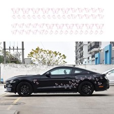 56PCS Butterfly Graphic Car Sticker Waterproof Decoration Car Side Door Pink