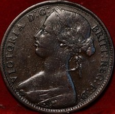 1861 Great Britain One Penny Foreign Coin