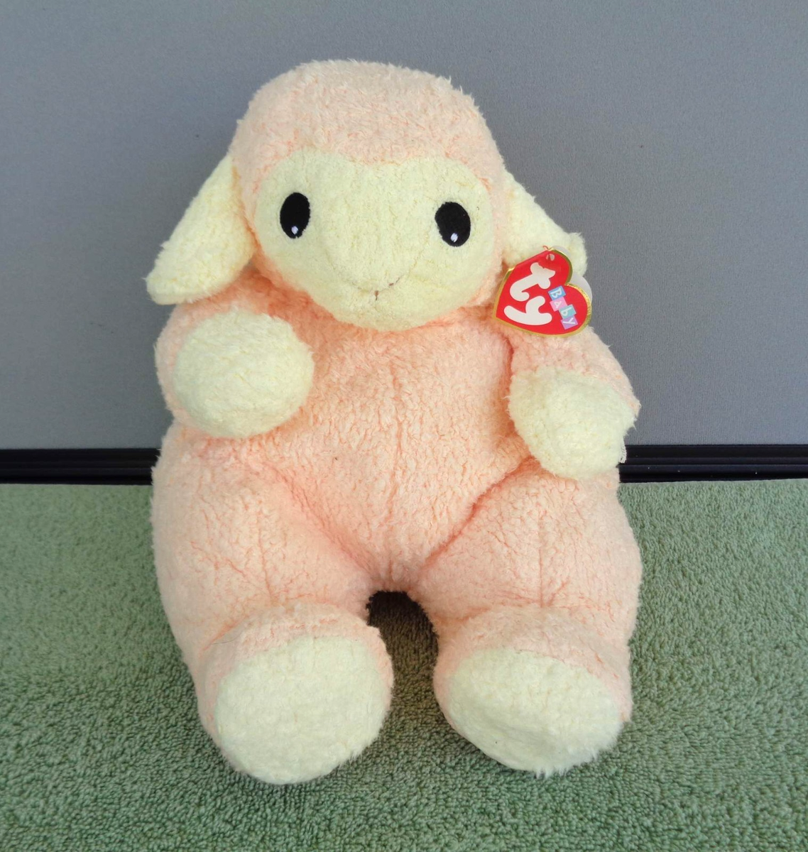 ty Baby ★ Lamybaby  ぬいぐるみ　希少 Baby Ty Lamybaby Plush Lamb Orange Sheep Pastel Lamby Stuffed
