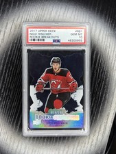 2017-18 Upper Deck Rookie Breakouts #RB1 Nico Hischier /100 PSA 10 POP 1