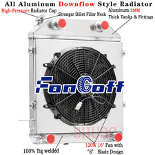 4 Row Radiator Shroud Fan For 1939-1940 Ford Deluxe Pickup Truck Flathead V8
