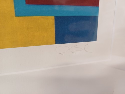 Geometric Painting Cherish Framed 1/500 Limited 55 x 65 cm Cubist Modern Art - Picture 11 of 13