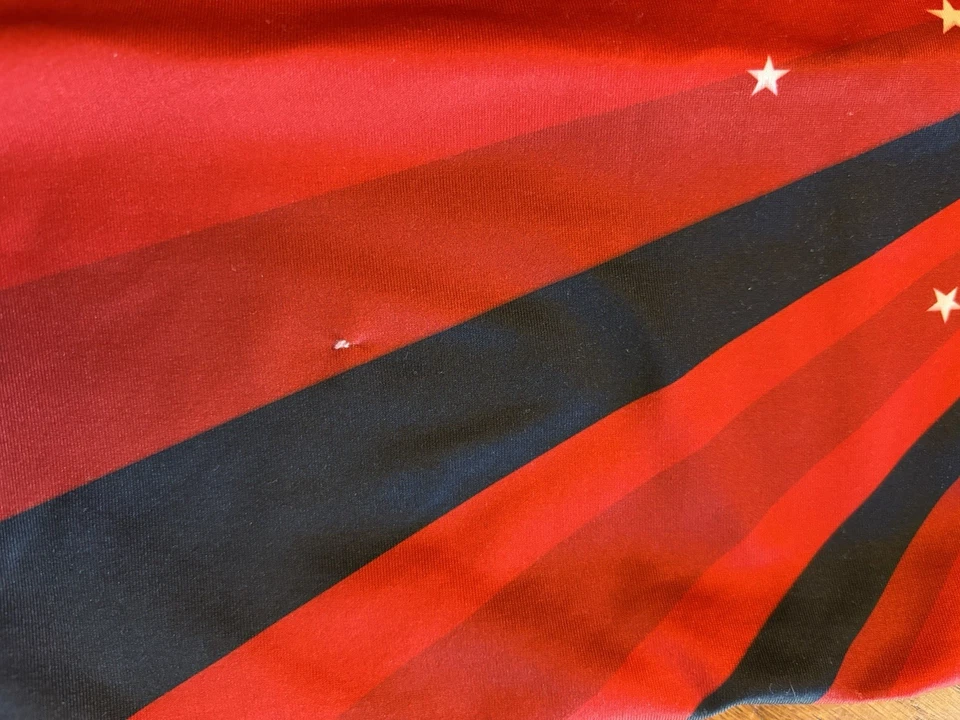 GK Stars CS Gimnasia Danza Leotardo Niño Pequeño Rojo Blanco Azul Estrellas Unitard Foto 3 de 4