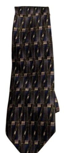 Oscar De La Renta Abstract Geometric Silk Necktie Luxury Designer Menswear Acces