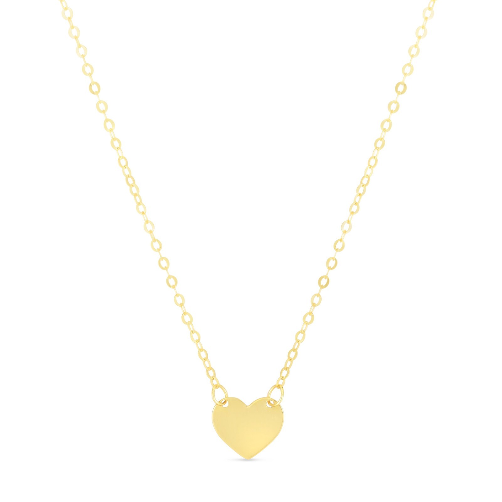 Floreo 14k Yellow or White or Rose Gold 8.4mm Mini Heart Pendant Necklace