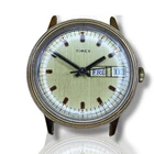 Vintage Timex 1976 Men's Mechanical Date Watch - 16861 02776 Not Running