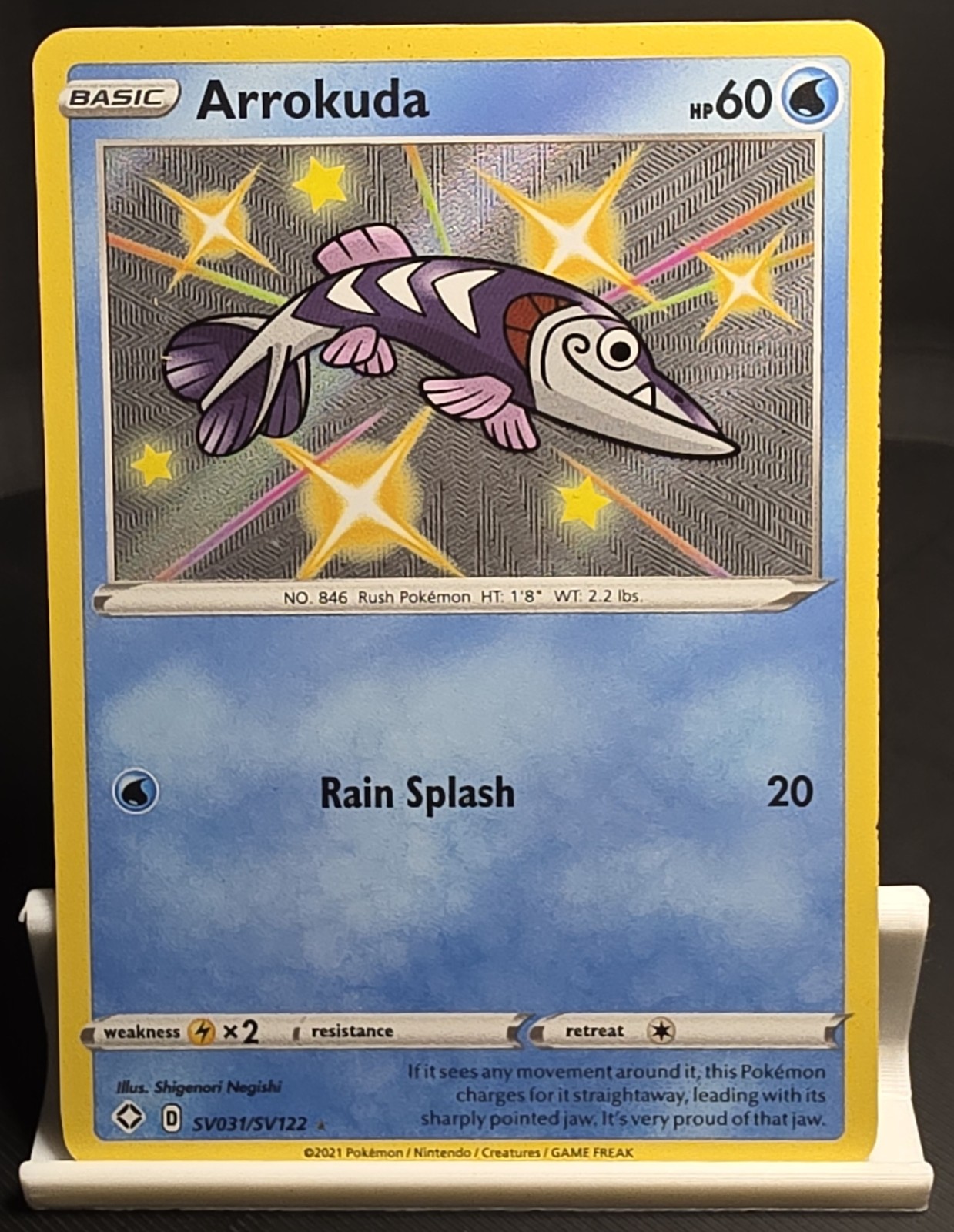 2021 Pokemon Sword & Shield Shining Fates Arrokuda #SV031/SV122 Shiny Vault LP