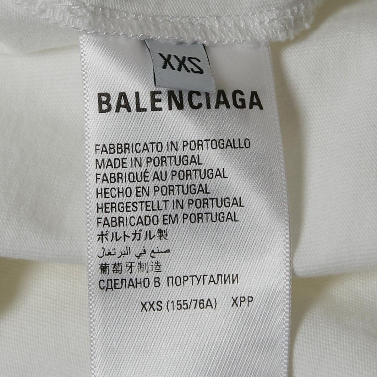 BALENCIAGA UNIFIT ホワイト Tシャツ BALENCIAGA UNIFIT ホワイト Tシャツ