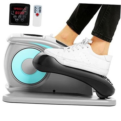 Gray Elliptical Leg Exerciser Under Desk Electric Ellipse Sitting Gray