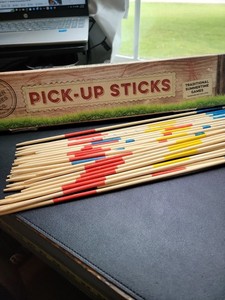 The Great Garden Games Co Pick-Up Sticks Kids OS Brown NWOT Giant Wooden Set