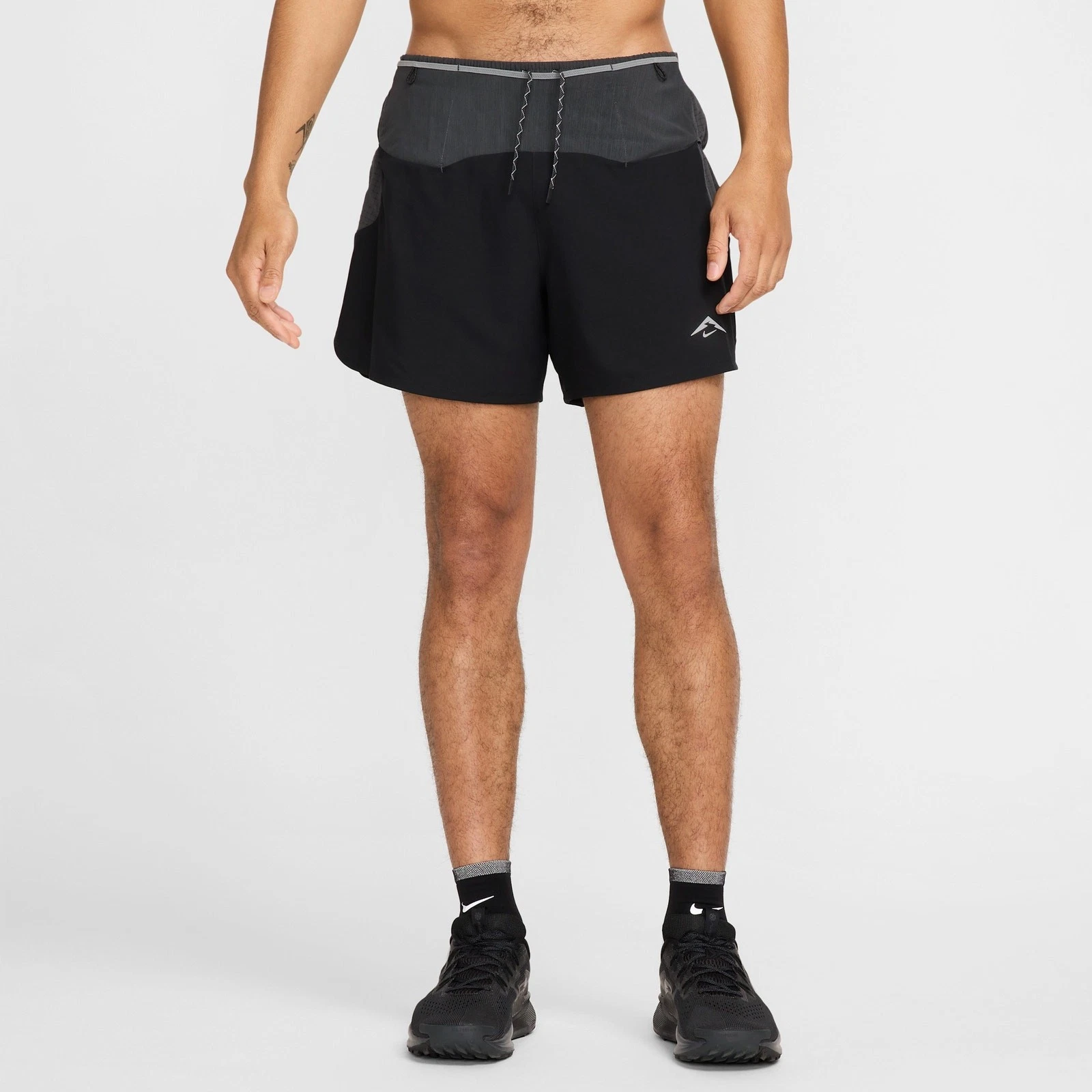 Mens Size L Nike Running Shorts Trail Second Sunrise ADV Black Gray HJ3572-010