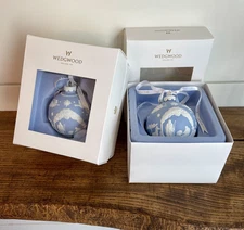 Wedgwood-Jasperware Blue & White NATIVITY Christmas Ornament with Box