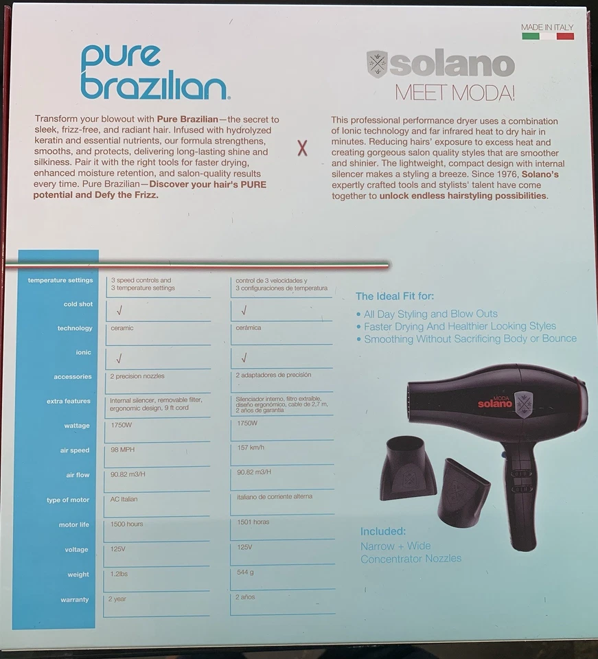 Secador Profissional Super Solano Moda 3700, Preto - Imagem 4 de 4