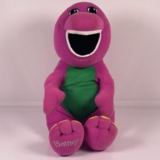 Vintage Barney Playskool Talking 18  Plush Dinosaur Toy 71245 Tested Works