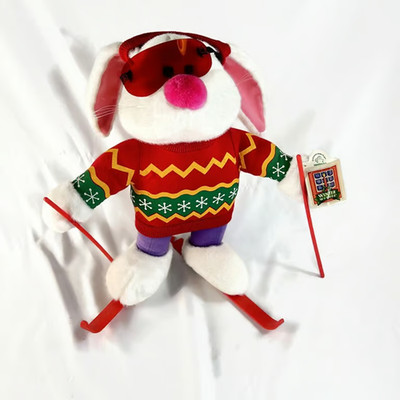 Vintage Applause Jean Claude Skiing Easter Bunny Rabbit Plush Original Tags