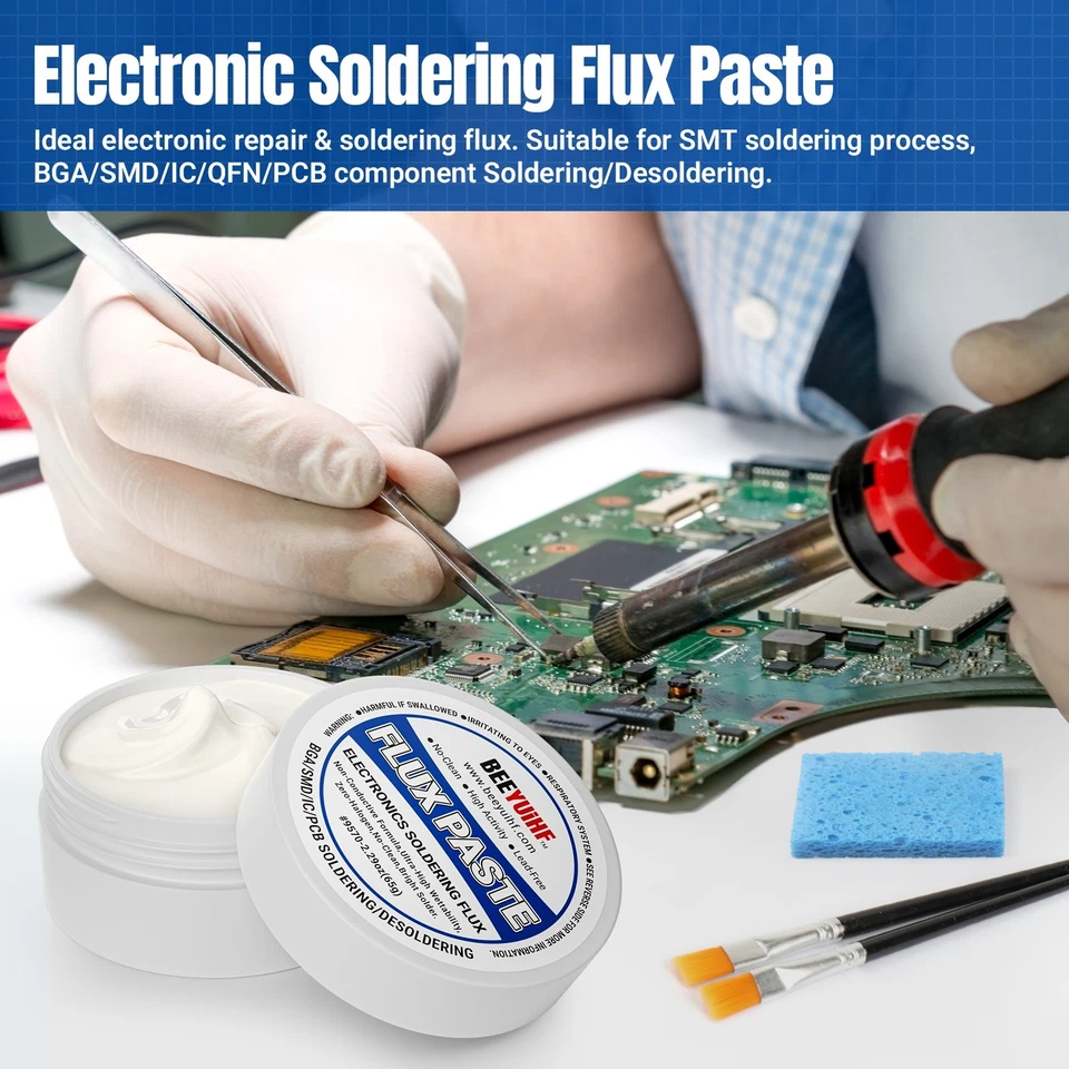 No Clean Rosin Soldering Paste Flux for Electrical Components (2.29oz/65g) - Image 3 of 4