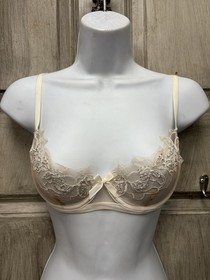 Agent Provocateur Lindie Bra l NWT l Ivory l 32C l Floral Embroidery