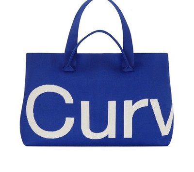 Curves By Sean Brown Tote Bag Sapphire IN HAND READY TO SHIP