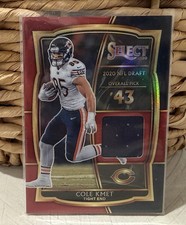 2020 Panini Select Cole Kmet Draft Selections Red Prizm Rookie Patch RC Bears