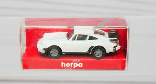 Herpa 020602, Porsche 911 Turbo deportivo, blanco, escala 1/87 HO | Zustand: New