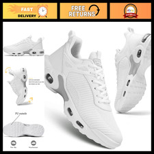 Men's White Size 7 Fashion Sneakers - Non-Slip Air Running Athletic Shoes