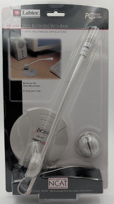 Labtec AM-242 Cable Consumer Microphone Desk Boom Mic w/ Base NCAT New N Package