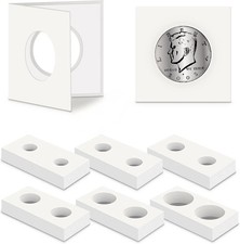 120 Pieces Self Adhesive Coin Holders, Cardboard 2x2 6 Assorted...