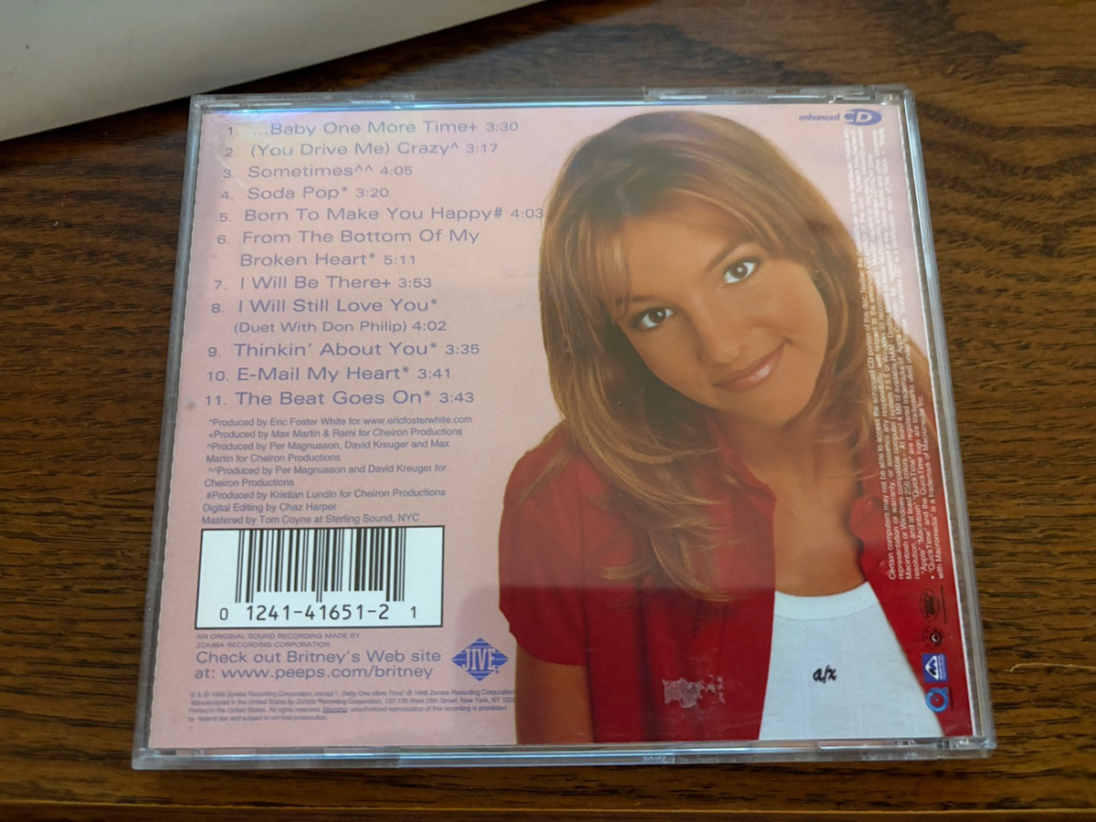 Britney Spears Baby One More Time (CD, 1999) Jive Records 01241