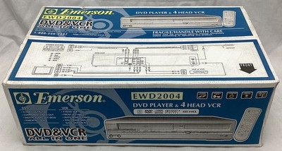 Emerson EWD2004 DVD & VCR Combo VHS Player Recorder