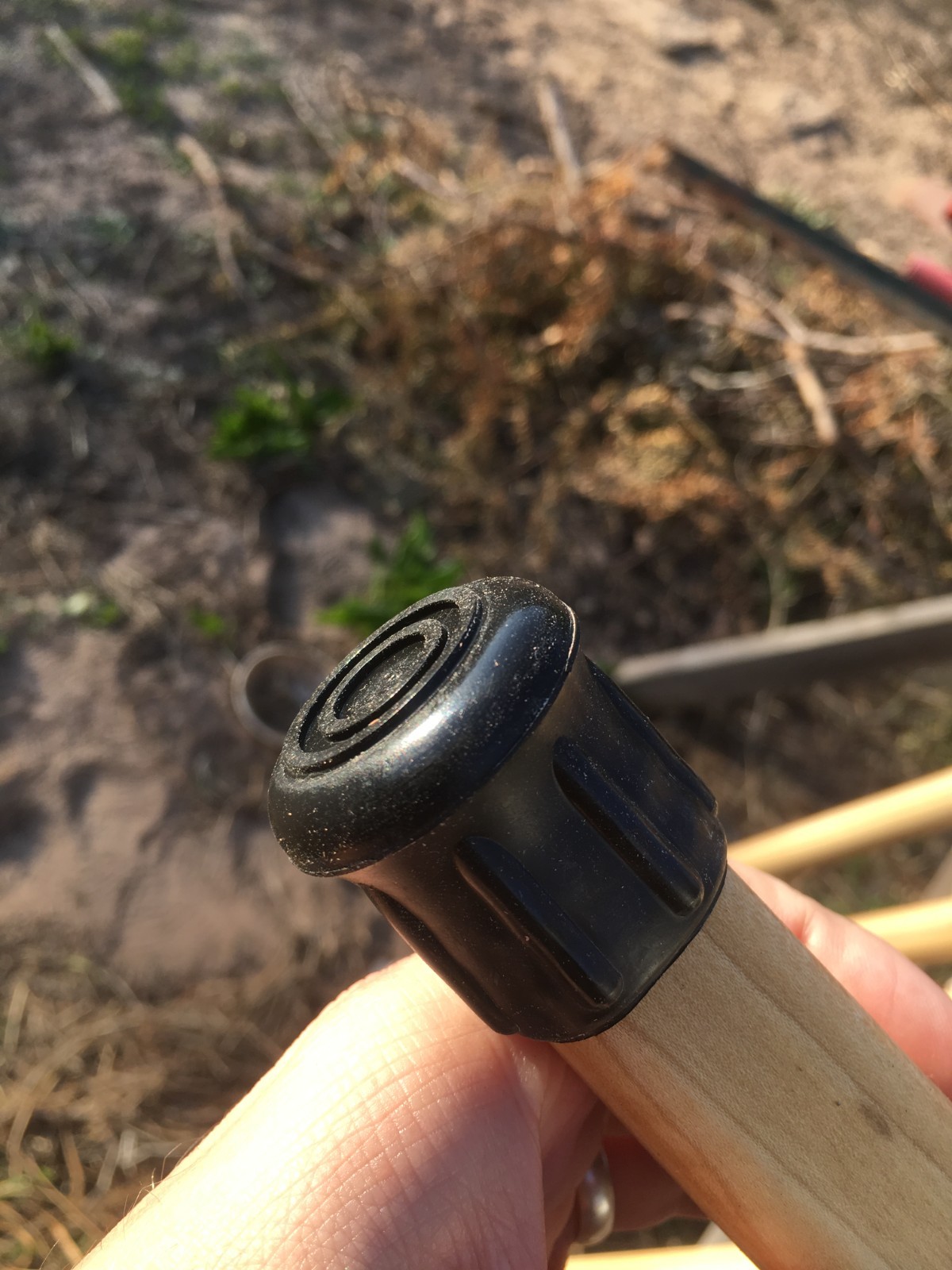 Three Crosses Jesus Christ Natural Earth Tones Wood Walking Stick Hiking Staff