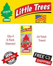Little Trees 60312 Strawberry Hanging Air Freshener for Car  Home 24 Pack 