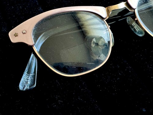 Vtg 1960 Whitney Cat Eye 12K Gold Filled Glasses Star Details 5 3/4 Frames only - Picture 6 of 16
