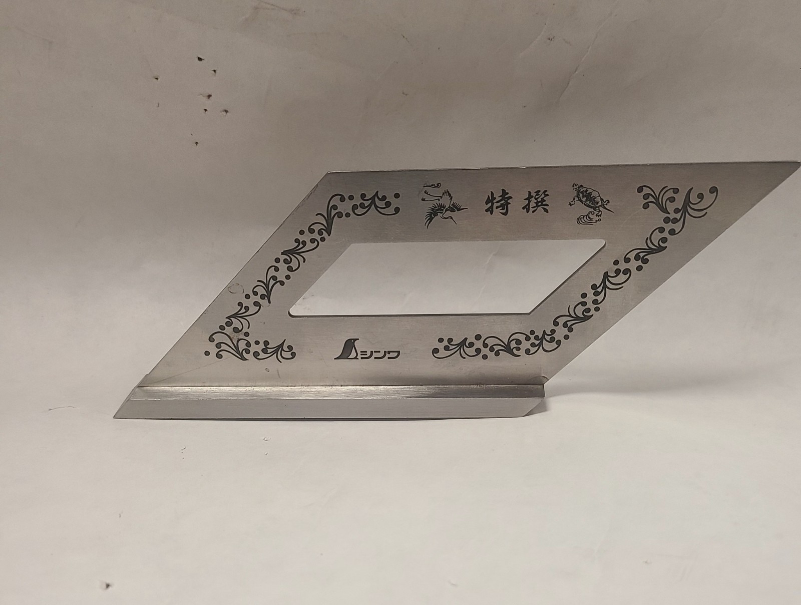 Vintage SHINWA 5F Steel 45 Degree Angle Mitre Square Woodworking Tool Japan