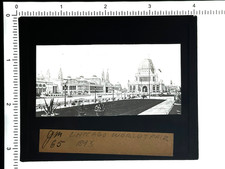 Antique Magic Lantern Glass Photo Slide, Chicago World's Fair 1893