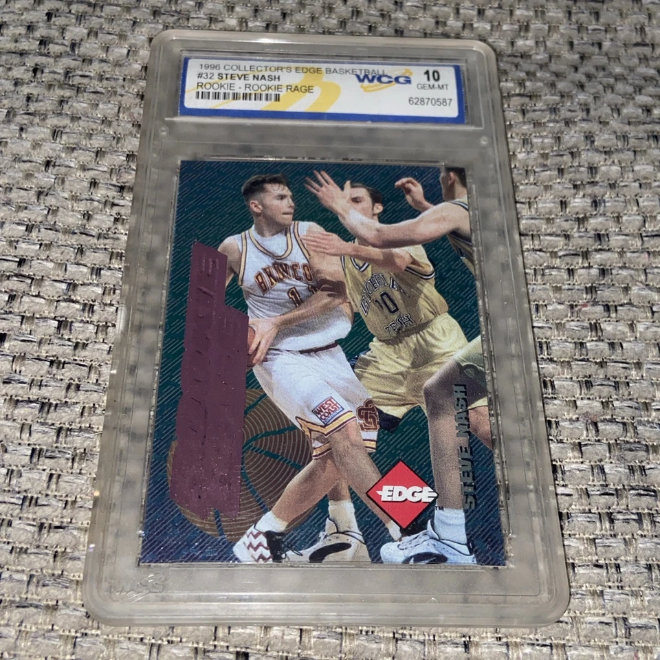 Steve Nash RC 1996 Collectors Edge #32 lámina rosa novato graduado gema-como nuevo 10 soles Foto 3 de 4