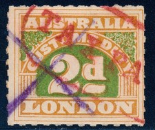 Australia, 1911 Customs 2d Stamp, BF18, roulette 7.5, used