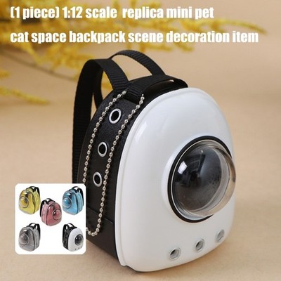 1/12 Scale Cats Backpack Plastic Doll Accessory for Creative Play Keychain